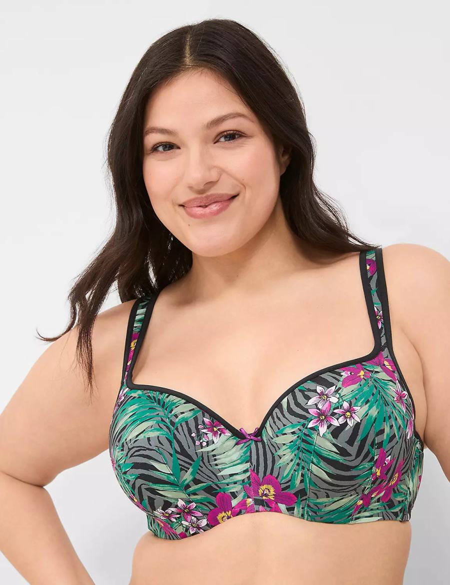 Dámské Podprsenka Balkonetová Lane Bryant Smooth Lightly Lined Zelene Viacfarebný | OJF2841OA