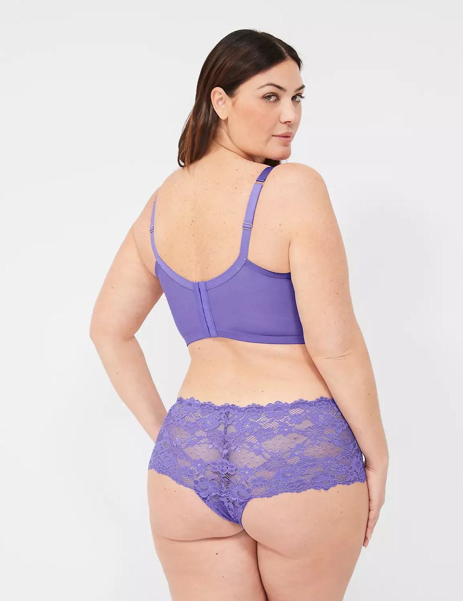 Dámské Podprsenka Balkonetová Lane Bryant Unlined Longline Fialové | DGM8696IW