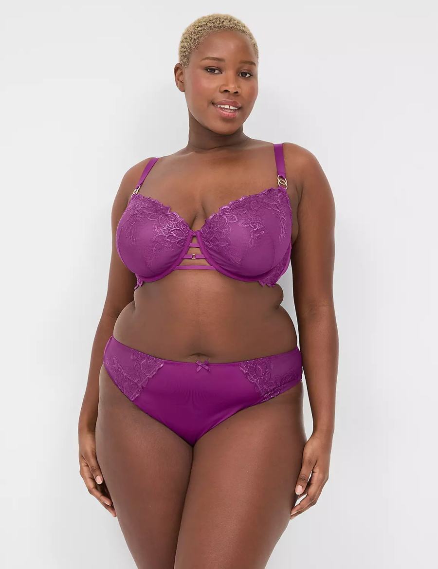 Dámské Podprsenka Balkonetová Lane Bryant Unlined Fialové | MLW2773EB