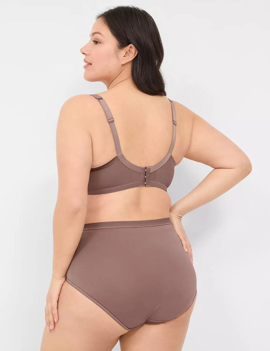 Dámské Podprsenka Balkonetová Lane Bryant Unlined with Lace Tmavě Šedé Hnědé | JGF4044NE