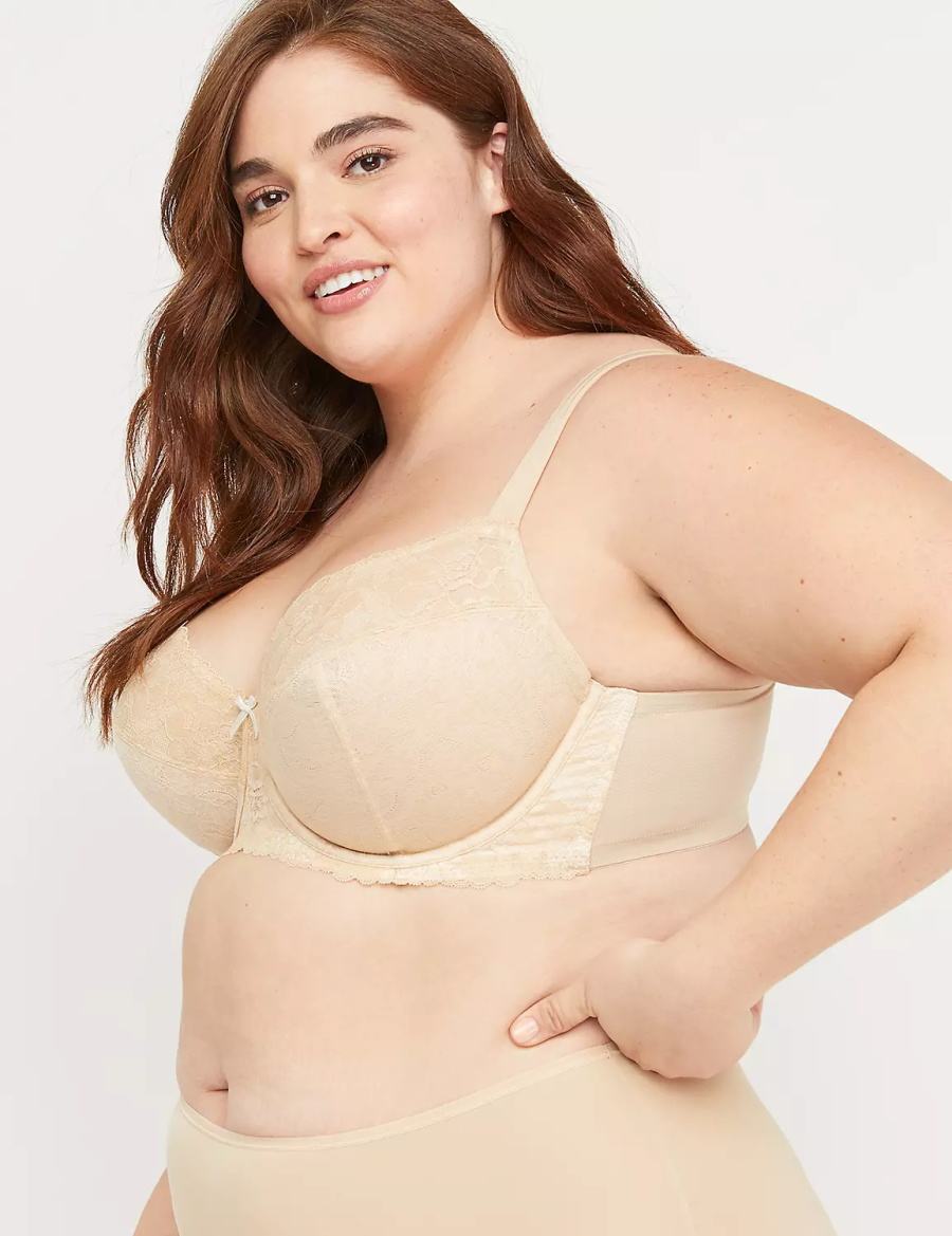 Dámské Podprsenka Balkonetová Lane Bryant Unlined with Lace Béžový | UBG6711YO