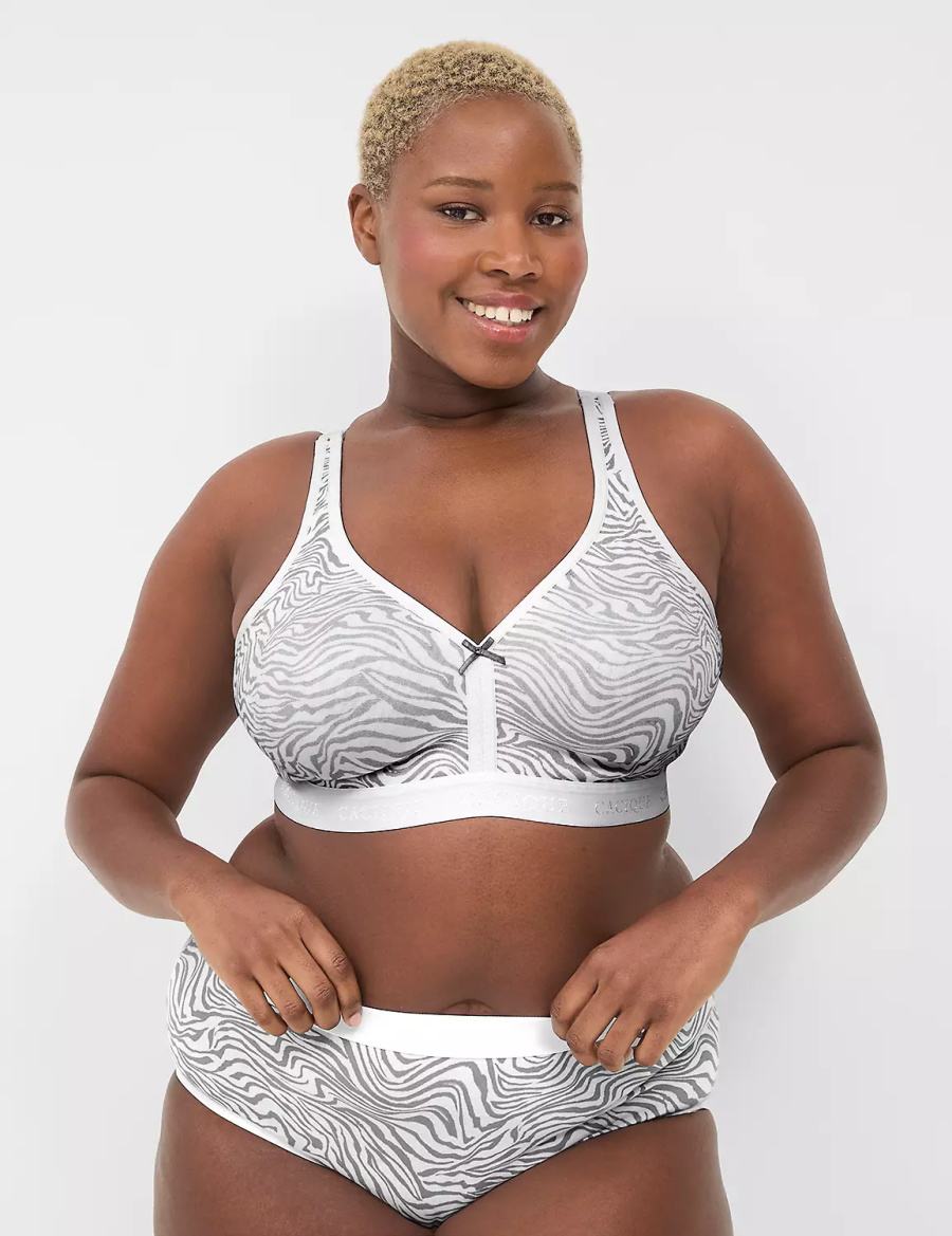 Dámské Podprsenka Bez Podšívky Lane Bryant Cotton No-Wire Bílé | VBR2668DL