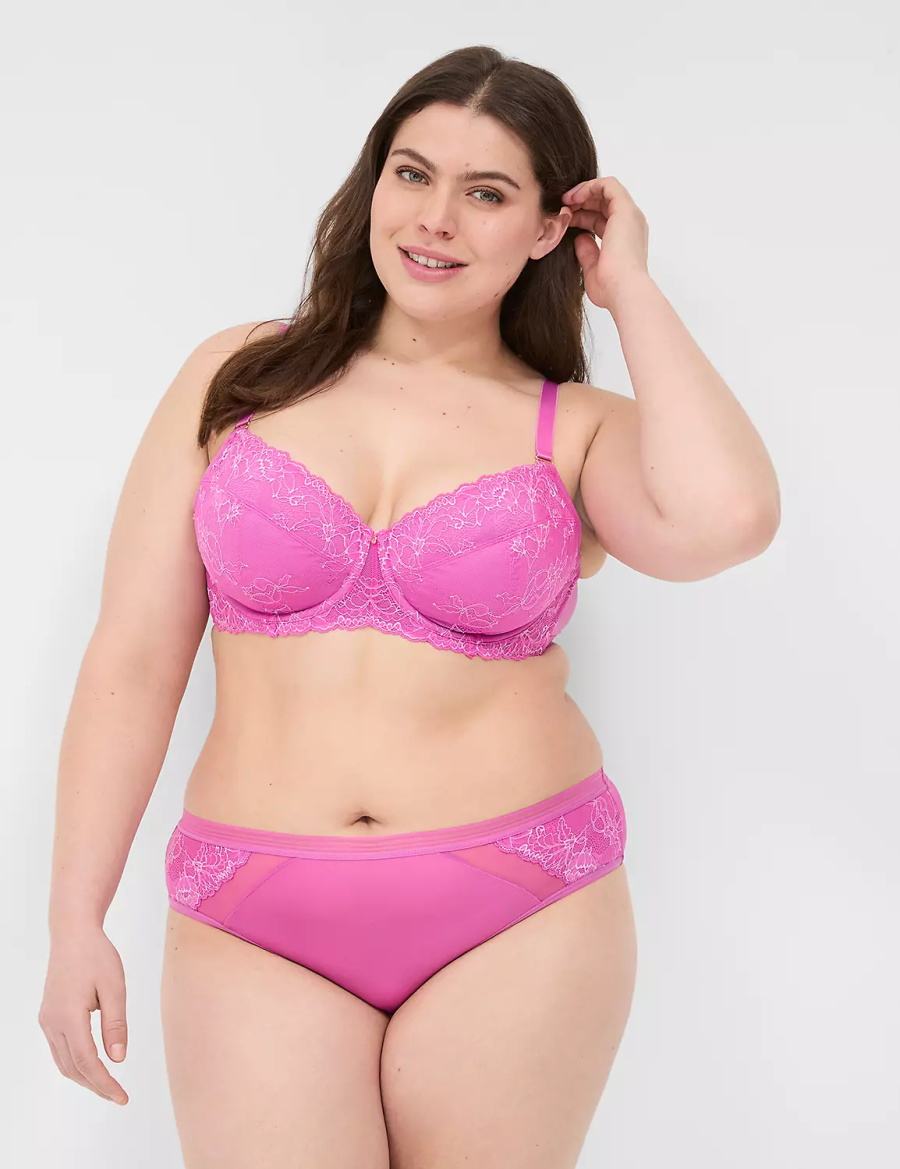 Dámské Podprsenka Bez Podšívky Lane Bryant Modern Romance Lace Demi Fialové | TDE9963KJ