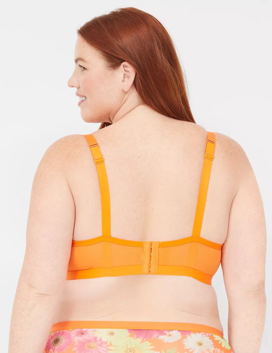 Dámské Podprsenka Bez Podšívky Lane Bryant Mesh Demi Žluté | EJG1073HL