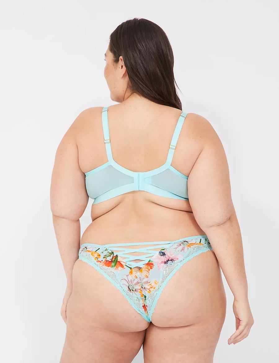 Dámské Podprsenka Bez Podšívky Lane Bryant Printed No-Wire Triangle Tyrkysové | KHA4487IR