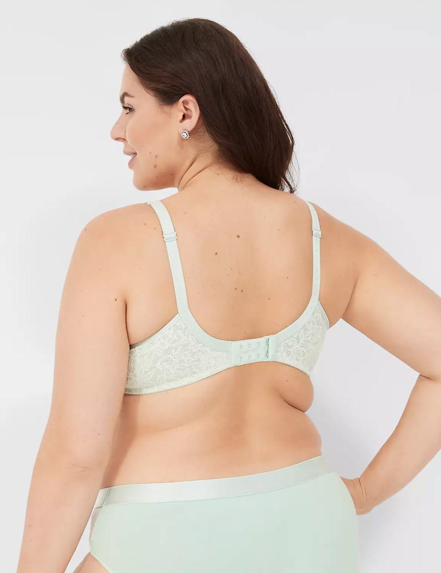 Dámské Podprsenka Bez Podšívky Lane Bryant Plunge with Lace Světle Zelene | DPL458ZC