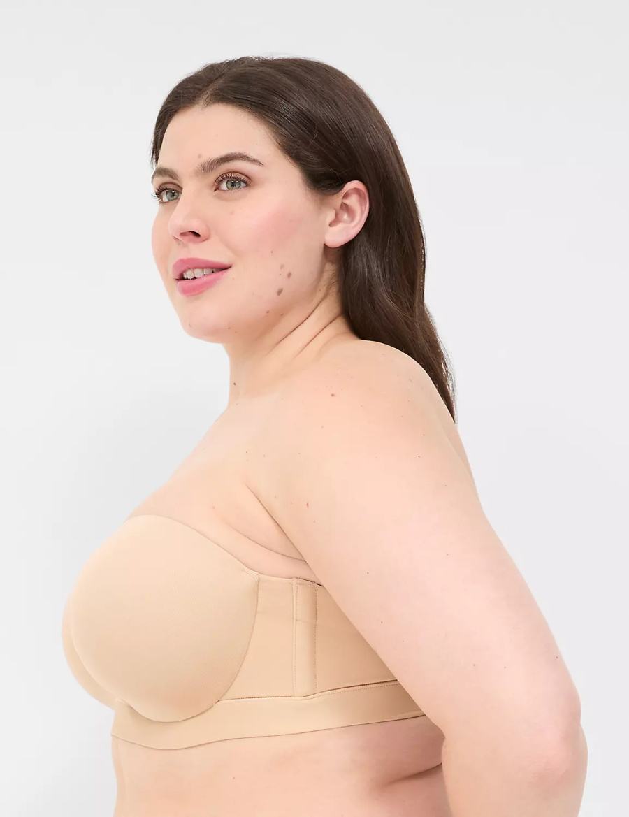 Dámské Podprsenka Bez Ramínek Lane Bryant Comfort Bliss Plunge Multi-Way Béžový | UNL8341PU