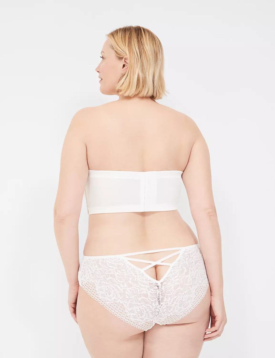 Dámské Podprsenka Bez Ramínek Lane Bryant Longline Boost Multi-Way Bílé | EFM423VV