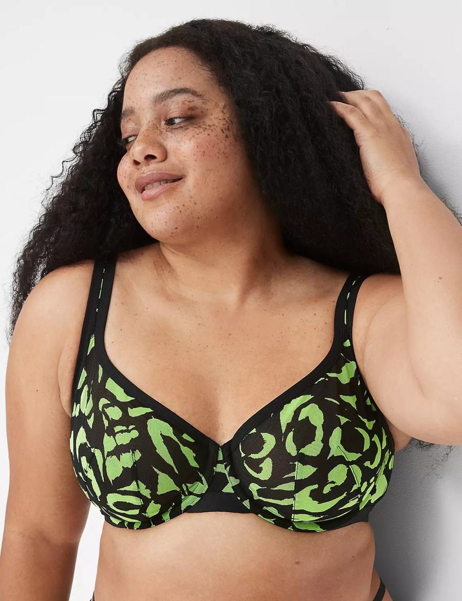 Dámské Podprsenka S Tričkem Lane Bryant Mesh Unlined Zelene | ZFM5019BQ