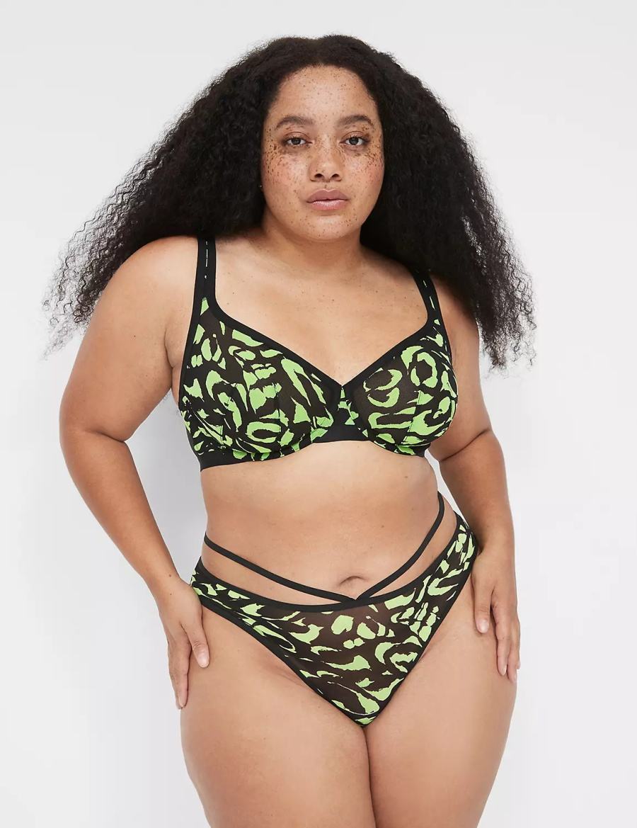 Dámské Podprsenka S Tričkem Lane Bryant Mesh Unlined Zelene | ZFM5019BQ