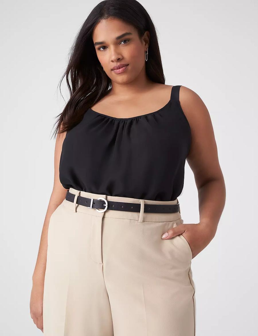 Dámské Pásky Lane Bryant Reversible Černé Hnědé | URP7559TL