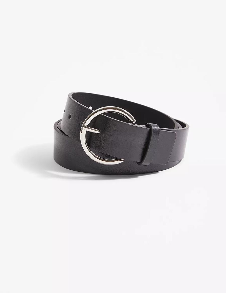 Dámské Pásky Lane Bryant Round Buckle Černé | EUJ9611ZC