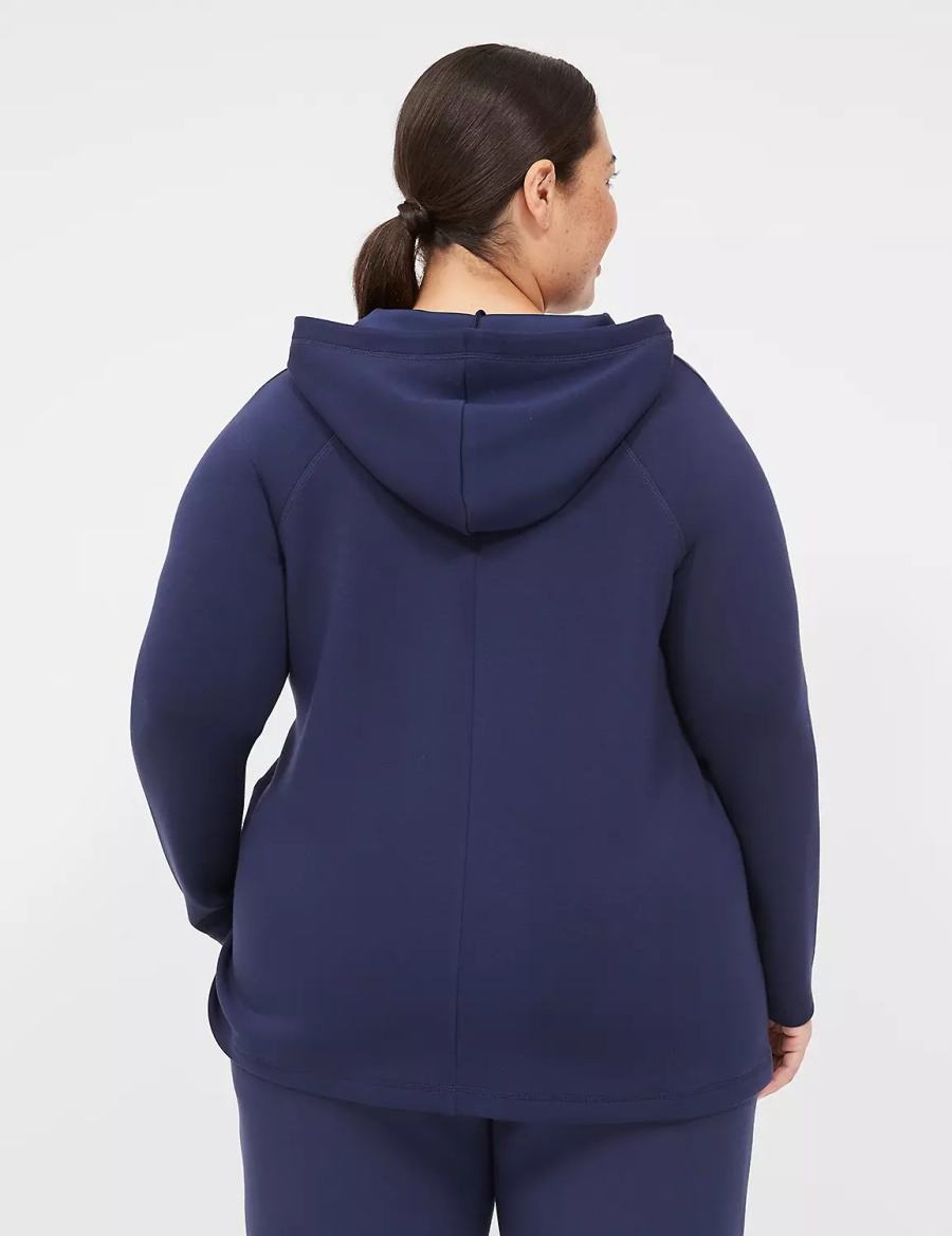 Dámské Pulovr Lane Bryant LIVI Hooded Journey Pullover Tmavě Blankyt | LOY9822XD