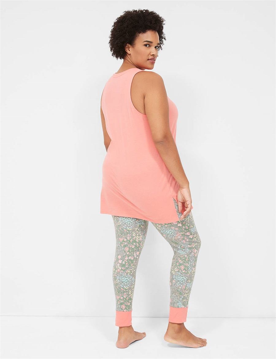 Dámské Pyžama Lane Bryant Comfy Cotton Pocket Tunic & Legging PJ Set Šedé | SEF9944NV