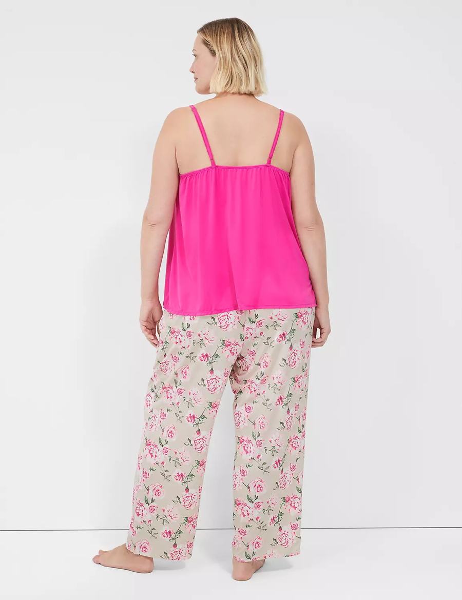 Dámské Pyžama Lane Bryant DreamyCool Cami & Block Pant PJ Set Růžové Růžové | FLT579GN