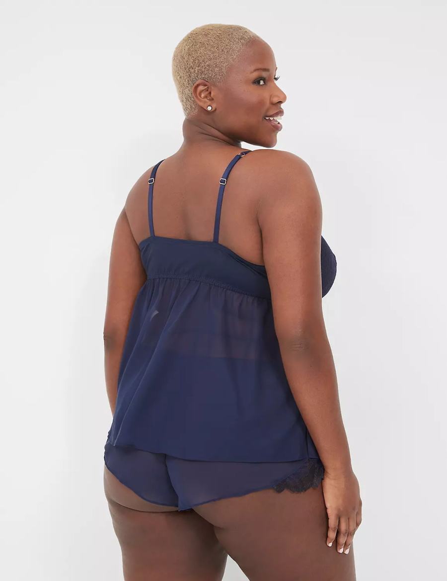 Dámské Pyžama Lane Bryant Lace Cami & Short Set Blankyt | EAC2022QF