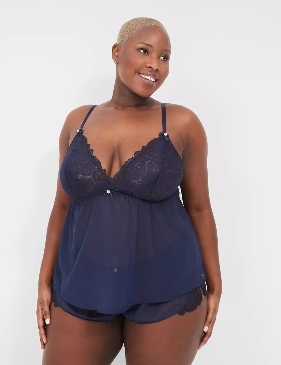 Dámské Pyžama Lane Bryant Lace Cami & Short Set Blankyt | EAC2022QF