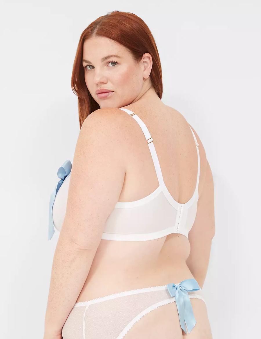 Dámské Slipy Lane Bryant Bow-Back Sheer Bílé | BDR1229XO