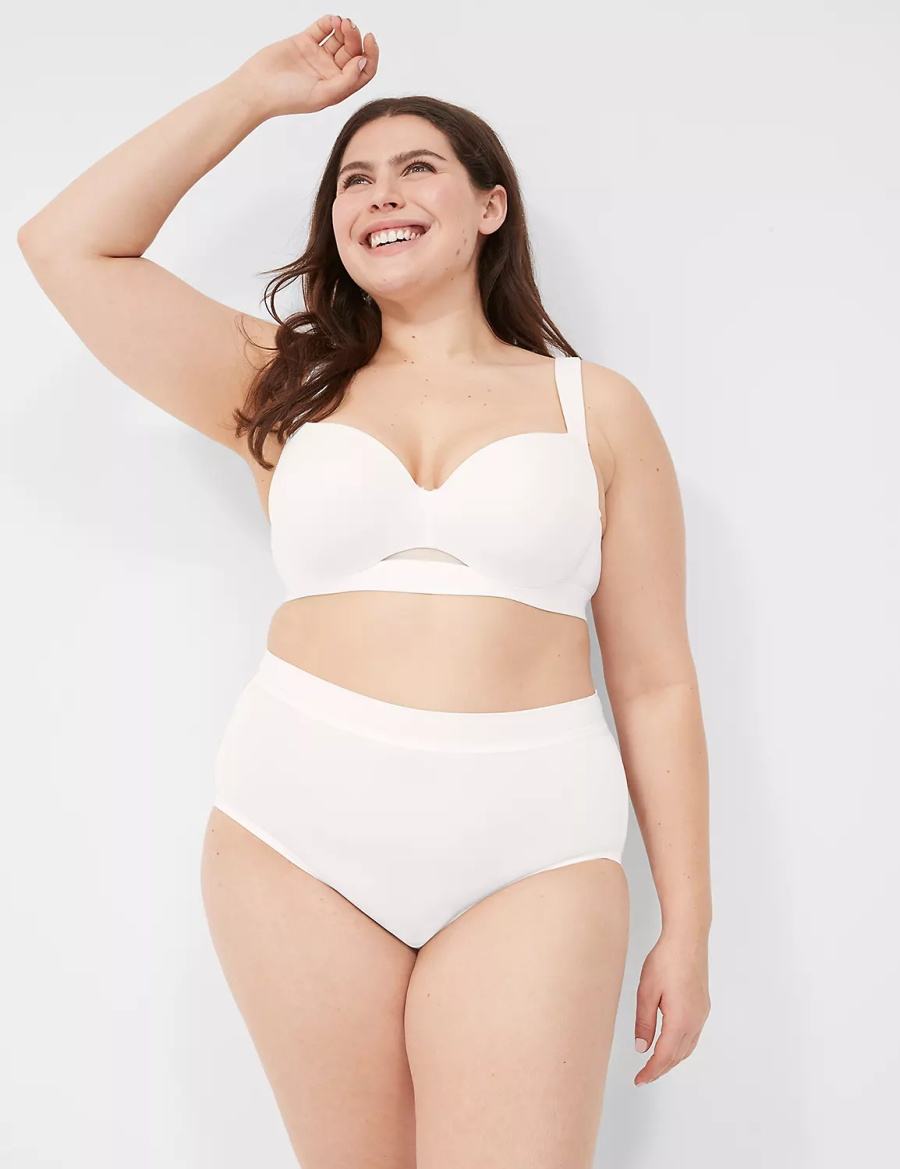 Dámské Slipy Lane Bryant Comfort Bliss Full Bílé | GDS1094OY