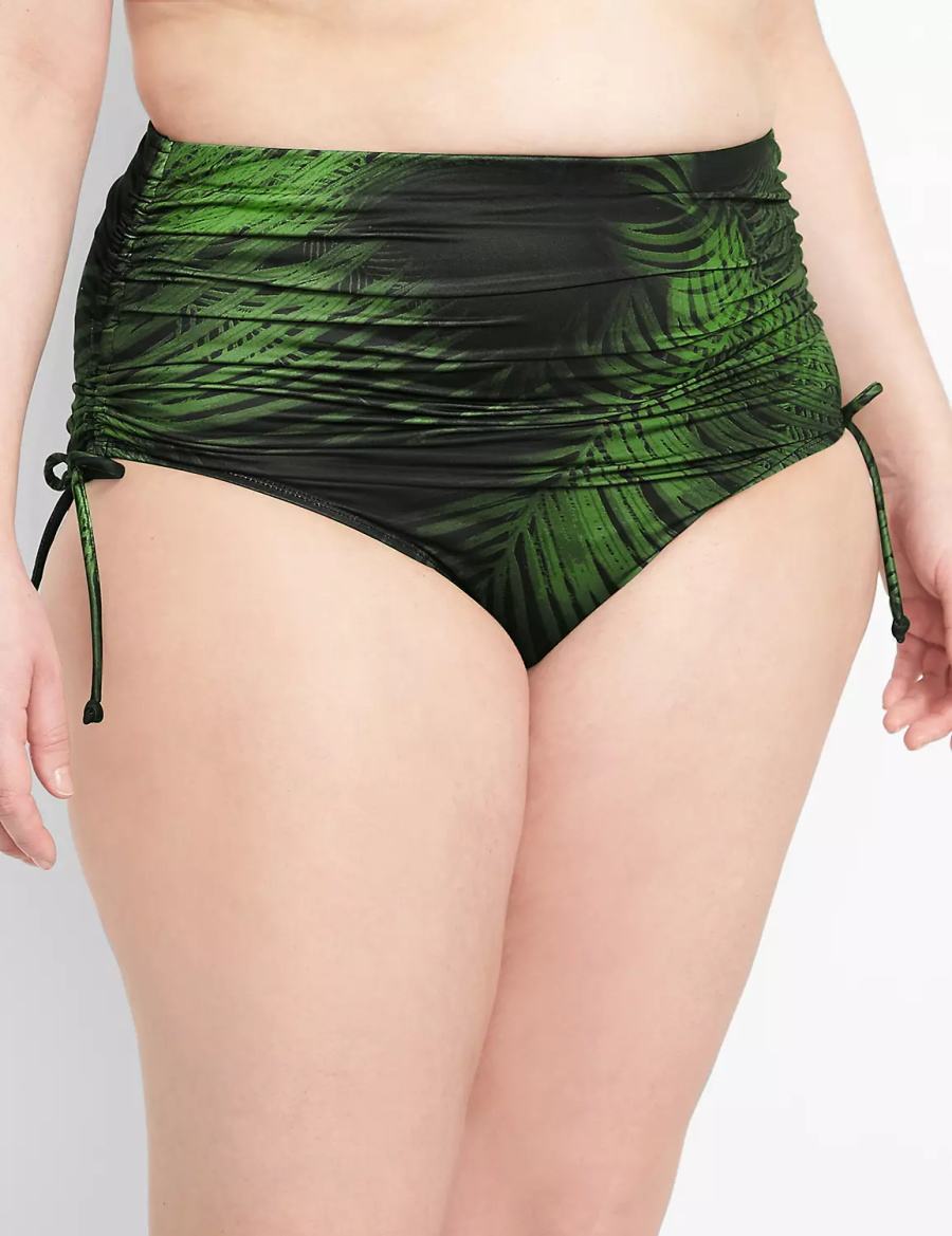 Dámské Slipy Lane Bryant Convertible High-Waist Swim Tmavě Zelene | ZJJ10097AA