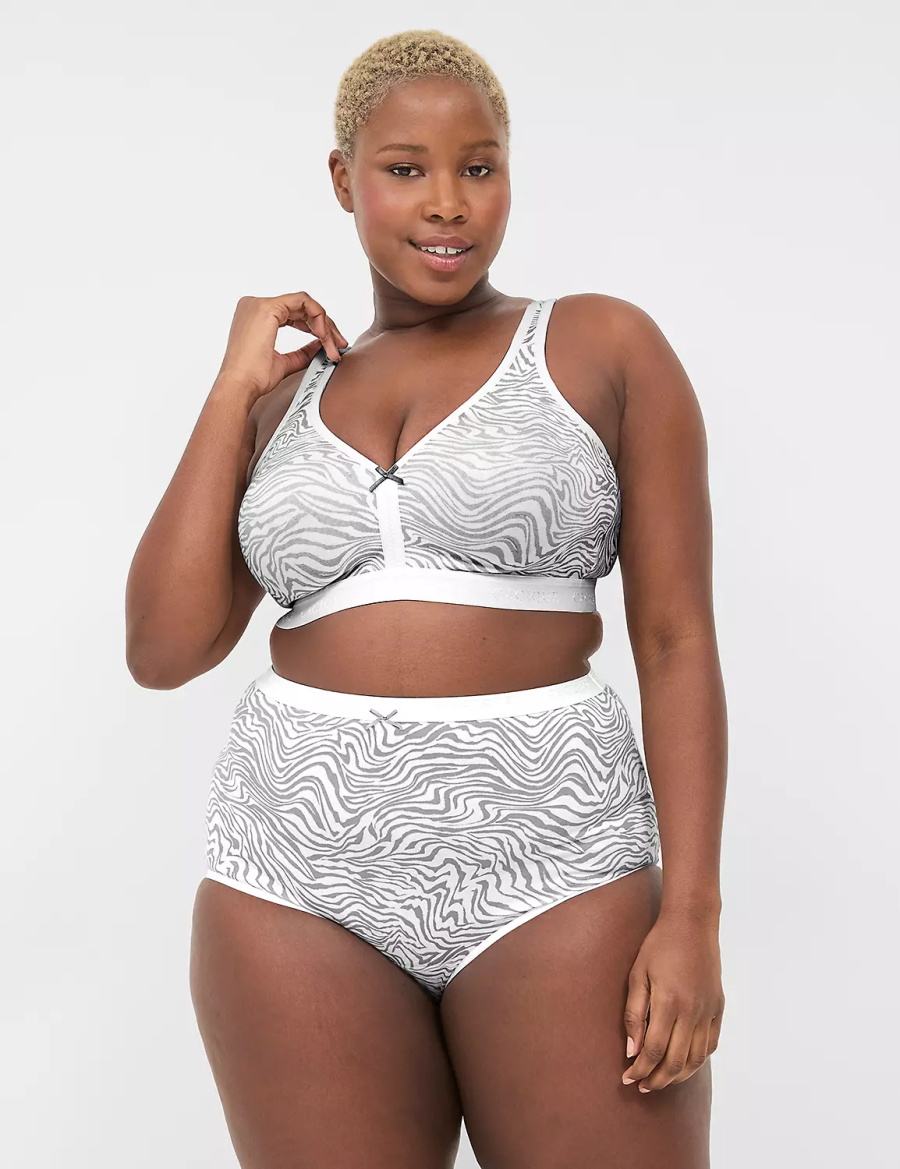 Dámské Slipy Lane Bryant Cotton High-Waist Bílé | LIW224AF