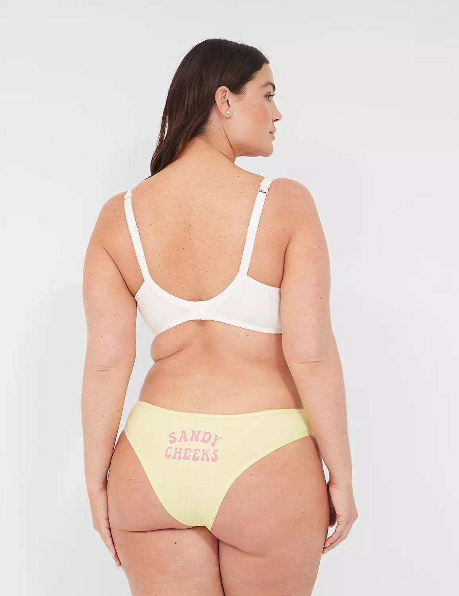 Dámské Slipy Lane Bryant Crush Cotton Dipped Tanga Žluté | ODM4226GH