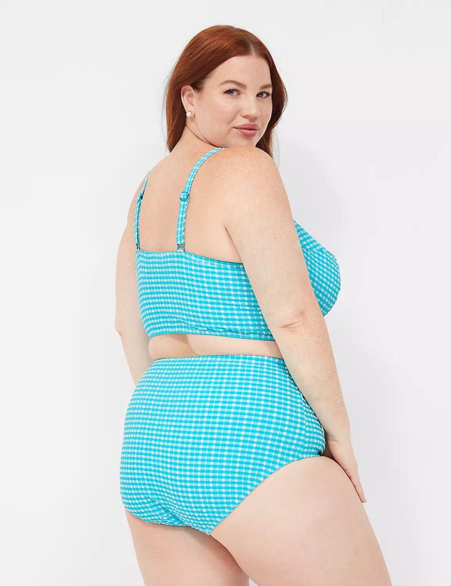 Dámské Slipy Lane Bryant Mid-Rise Swim Blankyt Bílé | BXG5976PU