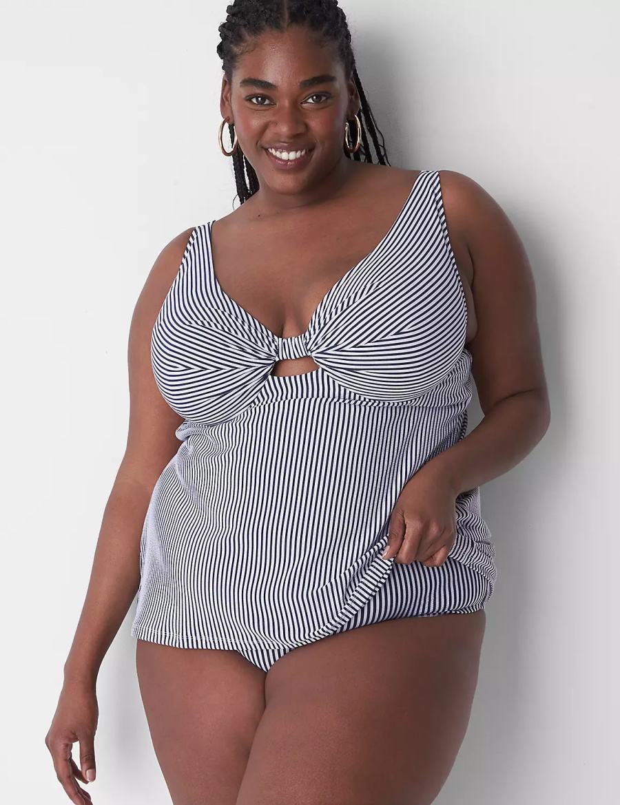 Dámské Slipy Lane Bryant Seersucker Swim Blankyt | GXD8194GN