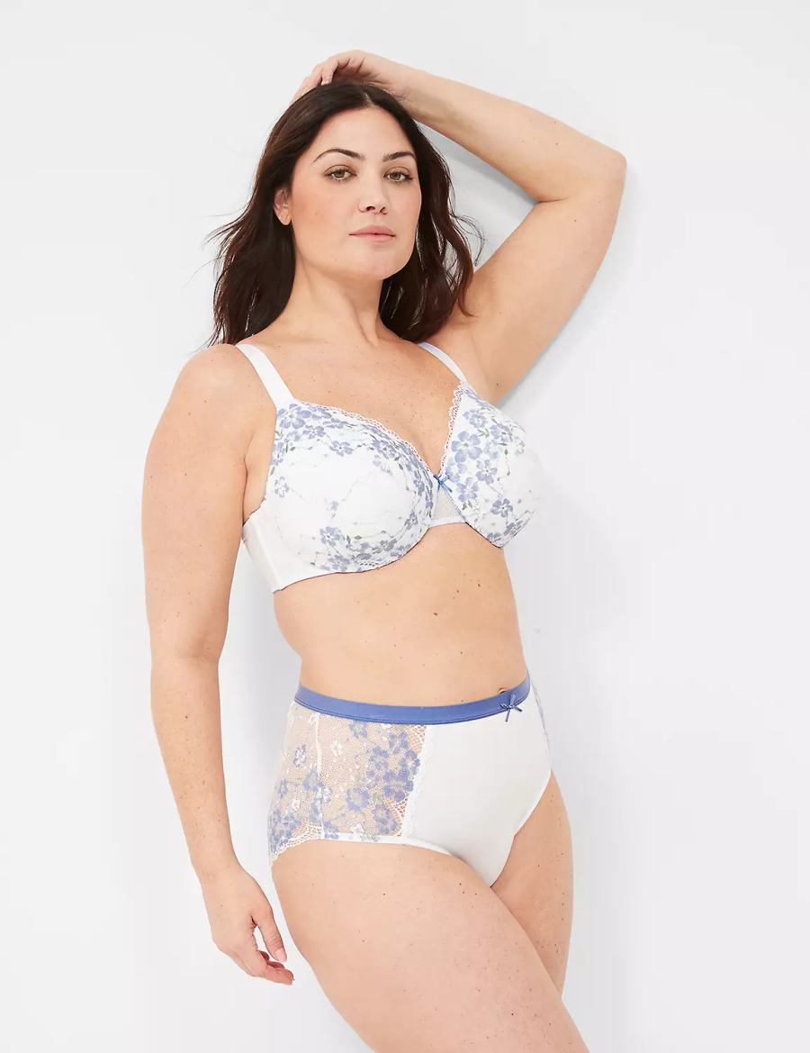 Dámské Slipy Lane Bryant Stretch Lace Full Bílé | MPC9448GB