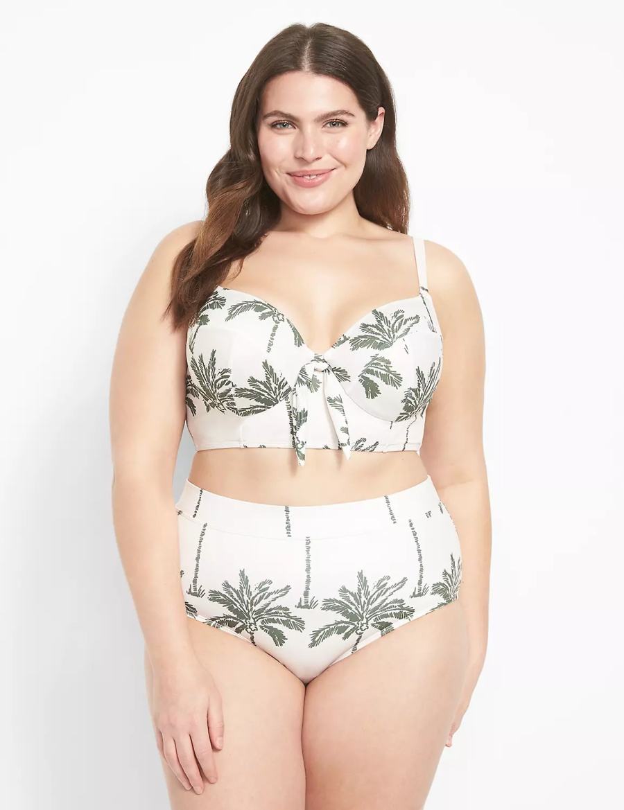 Dámské Slipy Lane Bryant Swim Bílé Viacfarebný | UAK7479EG