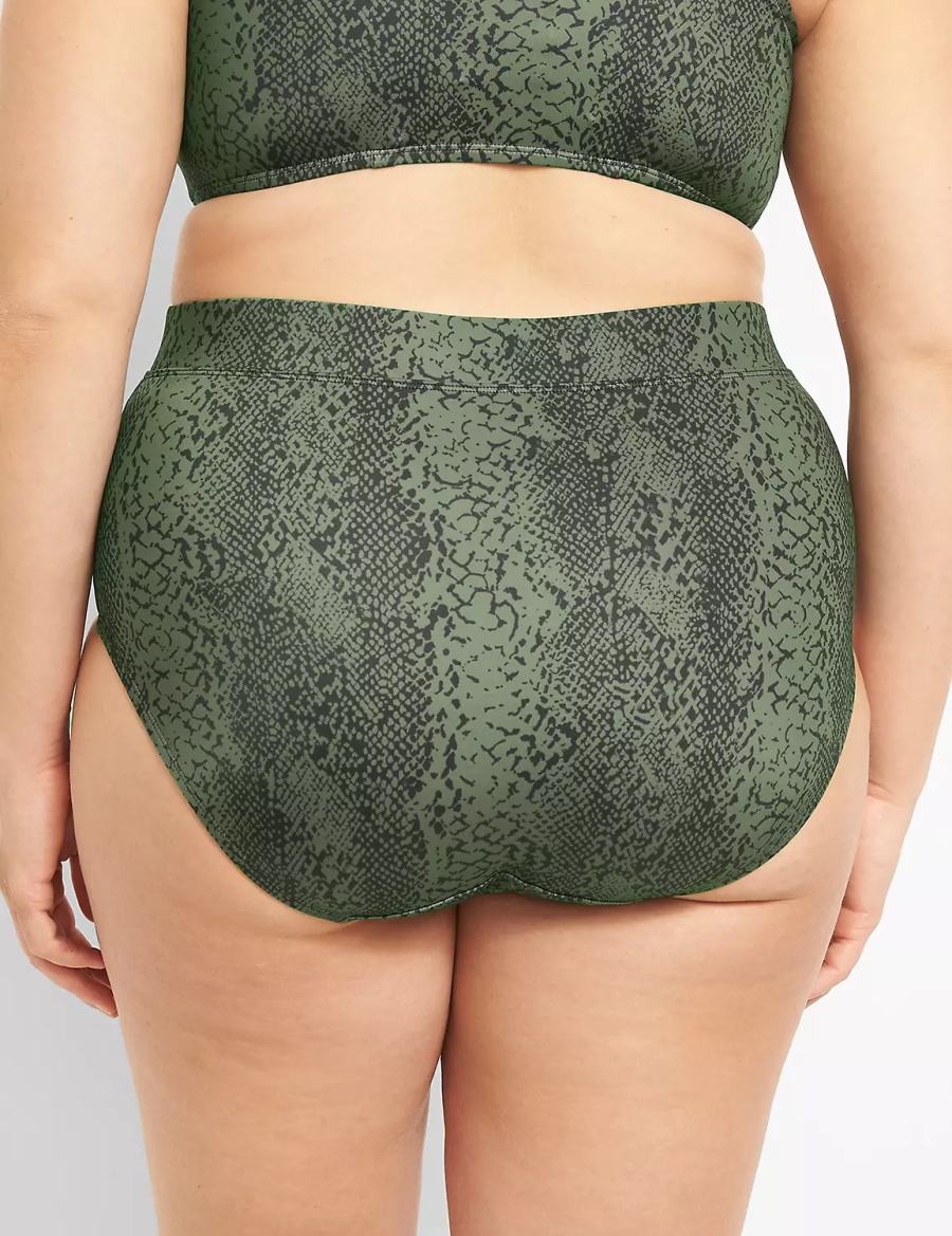 Dámské Slipy Lane Bryant Swim Tmavě Zelene | EMW2289KG