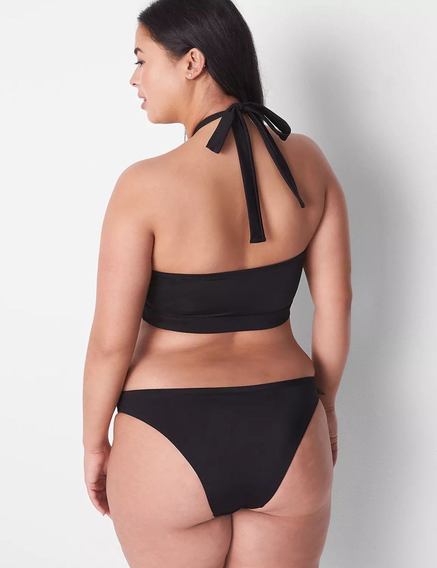 Dámské Slipy Lane Bryant Tanga Swim Černé | RDU5089TX