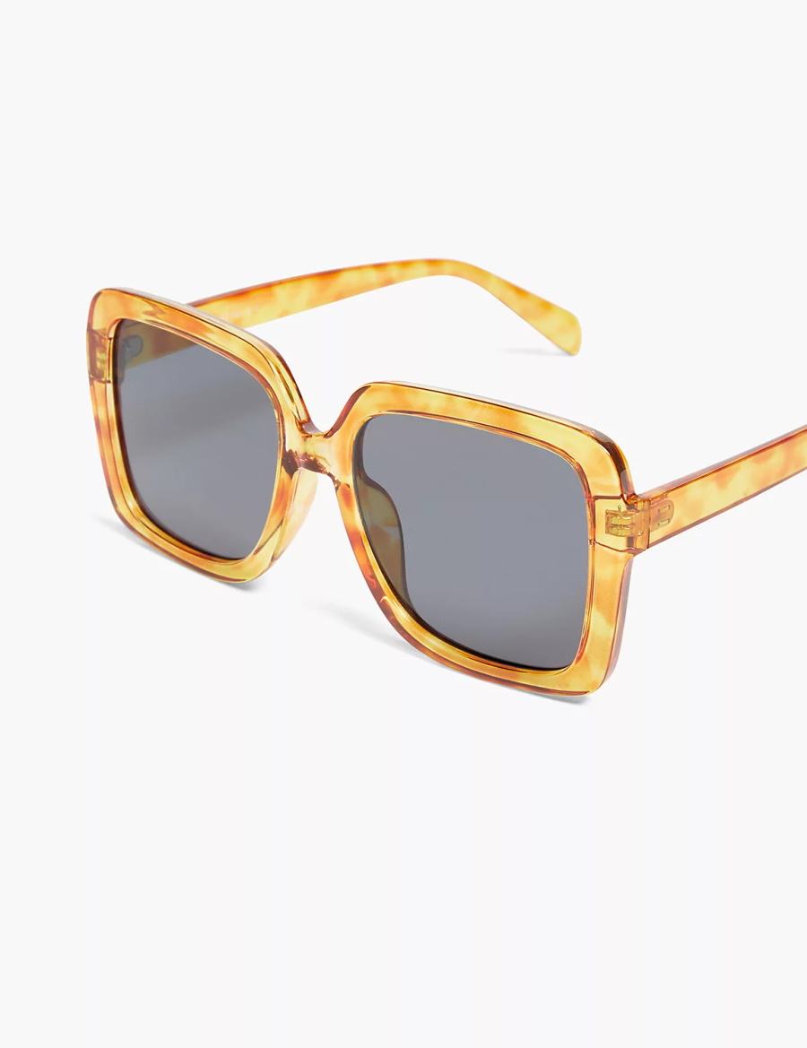 Dámské Sluneční Brýle Lane Bryant Blonde Tortoiseshell Print Square Žluté | LHL1213VO