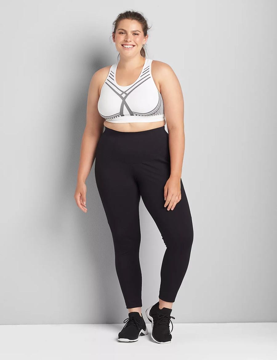 Dámské Sportovní Podprsenka Lane Bryant LIVI Wireless Medium-Impact Seamless Bílé | FZW9374PT