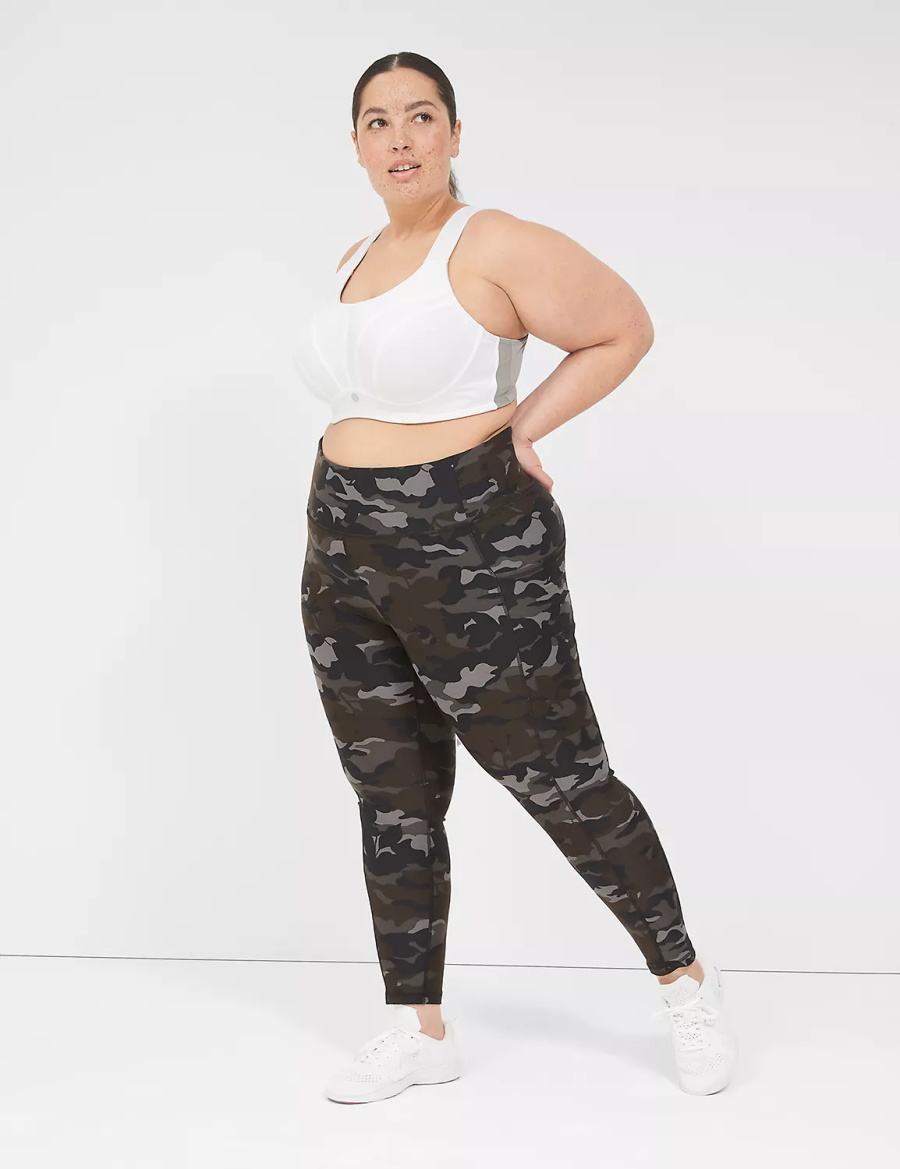 Dámské Sportovní Podprsenka Lane Bryant LIVI Max Support Wicking Underwire Bílé | KOI4259SL