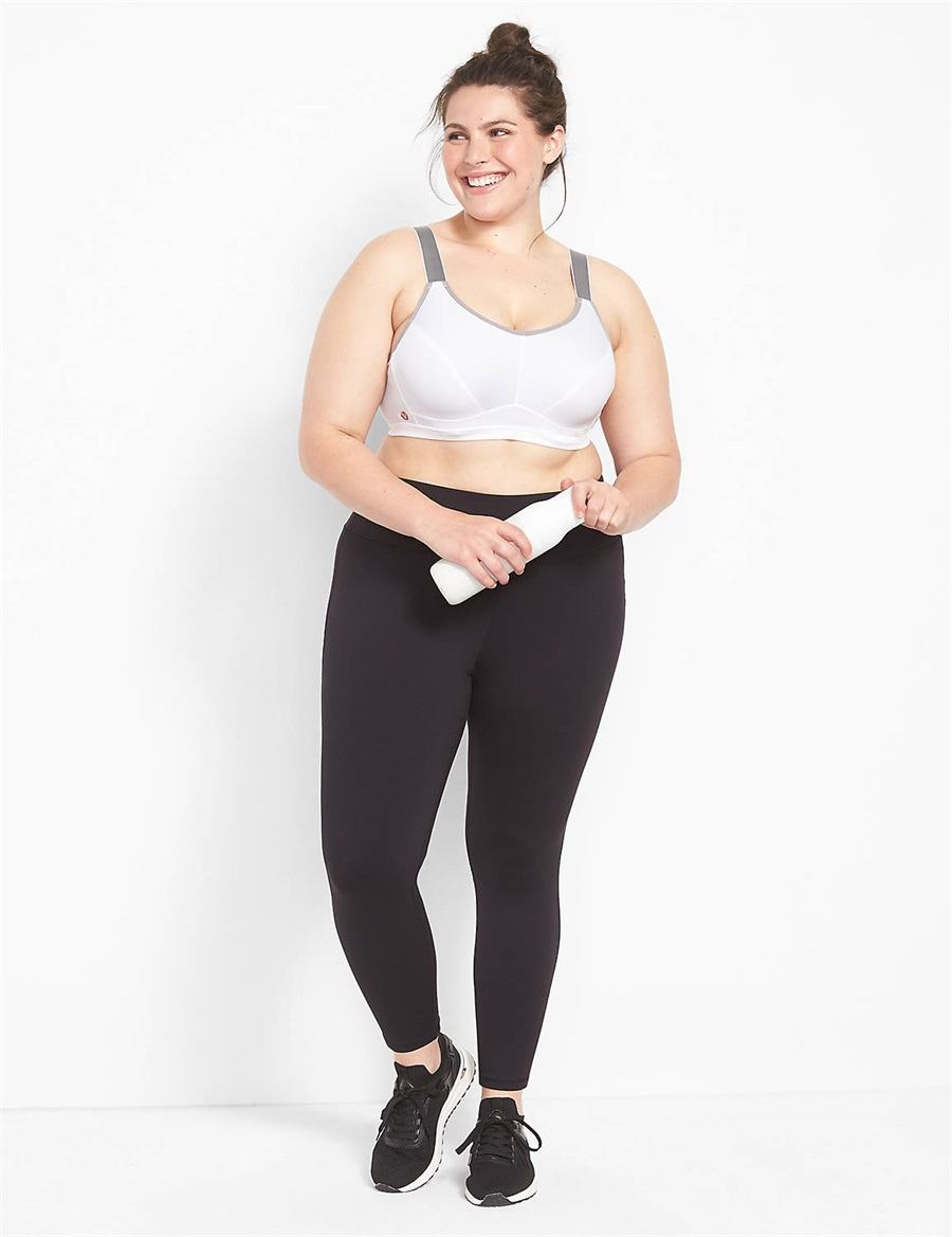 Dámské Sportovní Podprsenka Lane Bryant LIVI High-Impact Wicking Underwire Bílé | IPY7143UD