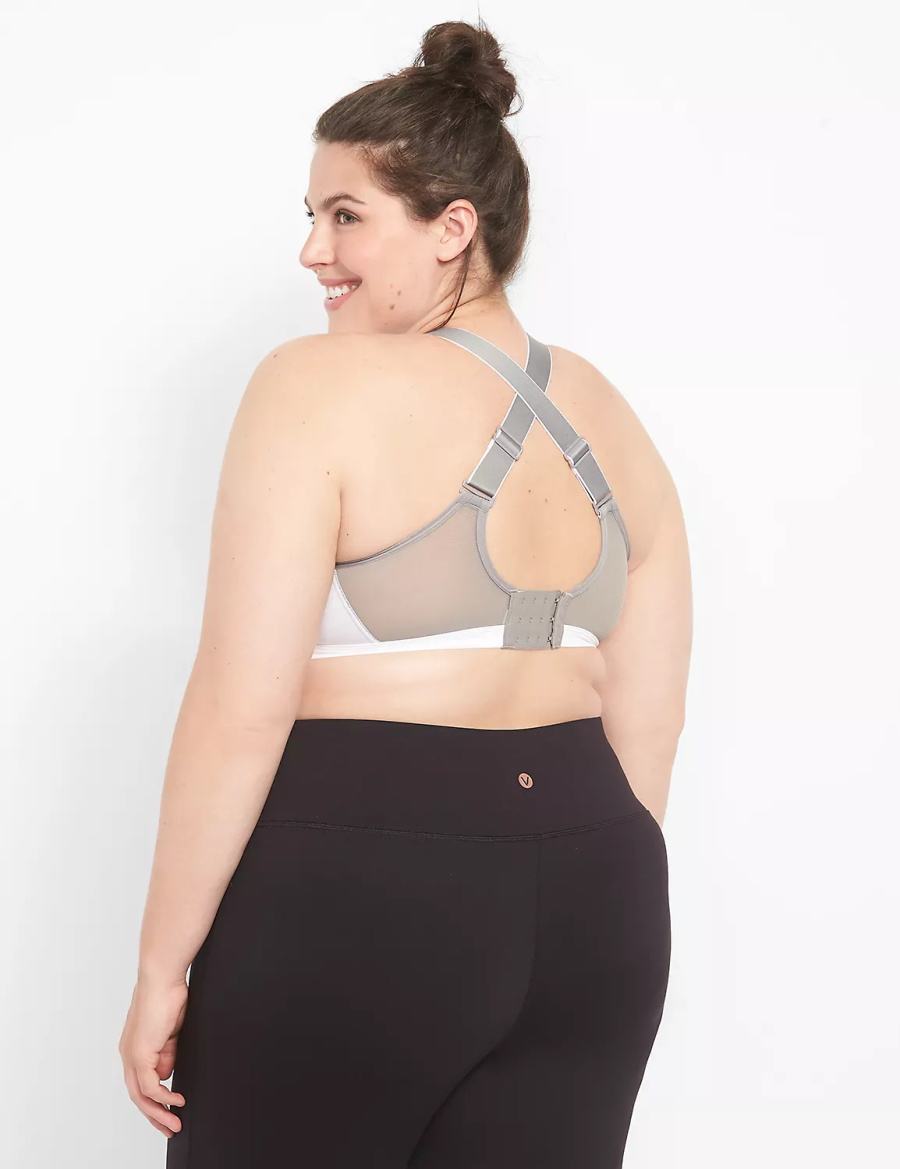 Dámské Sportovní Podprsenka Lane Bryant LIVI High-Impact Wicking Underwire Bílé | IPY7143UD