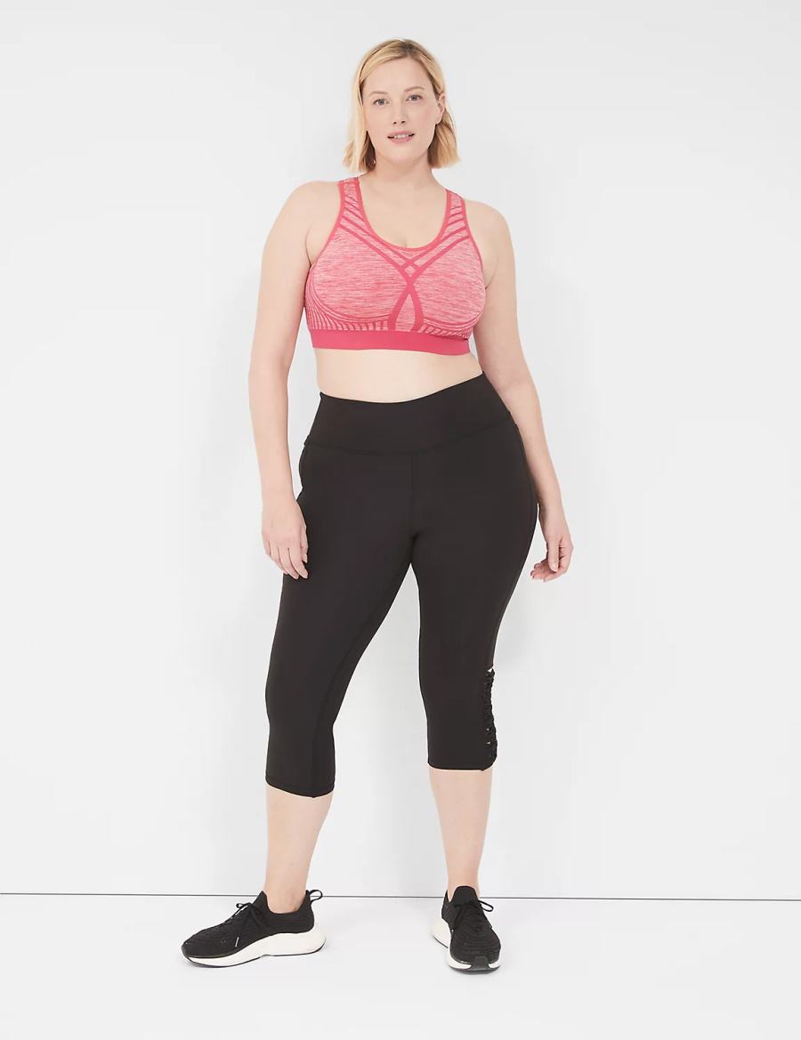 Dámské Sportovní Podprsenka Lane Bryant LIVI Wireless Medium-Impact Seamless Růžové | SEB967JH