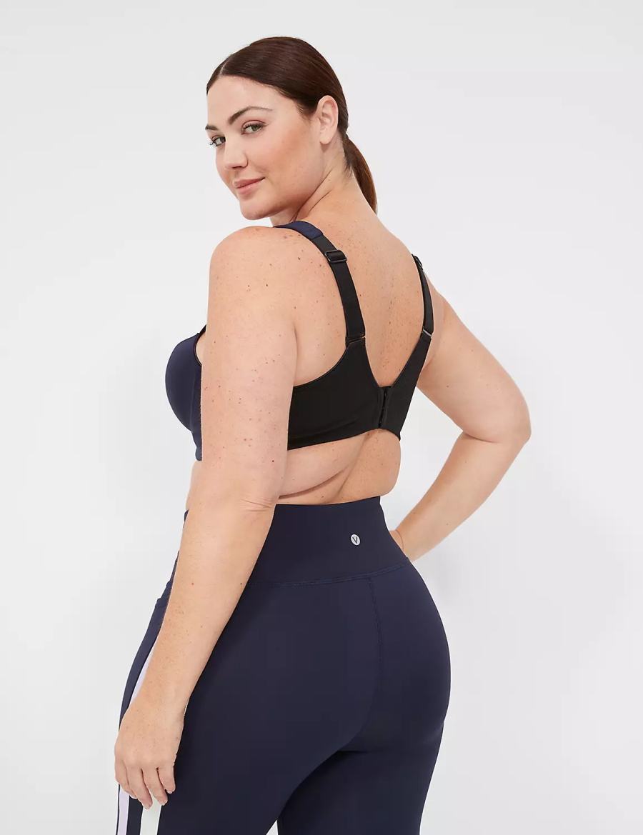 Dámské Sportovní Podprsenka Lane Bryant LIVI Max Support Wicking Underwire Tmavě Blankyt | XUT288EB