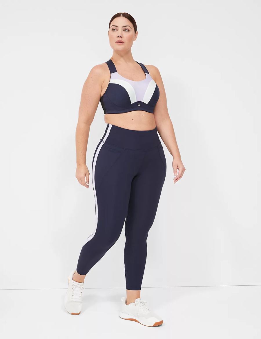 Dámské Sportovní Podprsenka Lane Bryant LIVI Max Support Wicking Underwire Tmavě Blankyt | XUT288EB