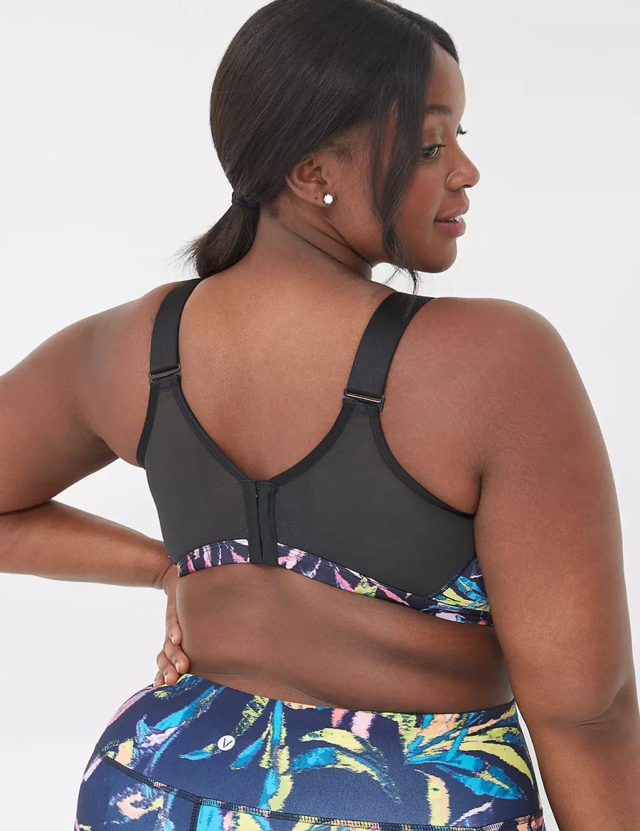 Dámské Sportovní Podprsenka Lane Bryant LIVI High-Impact Wicking Underwire Tmavě Blankyt Viacfarebný | JIH8425JS