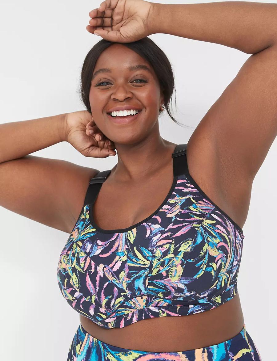 Dámské Sportovní Podprsenka Lane Bryant LIVI High-Impact Wicking Underwire Tmavě Blankyt Viacfarebný | JIH8425JS