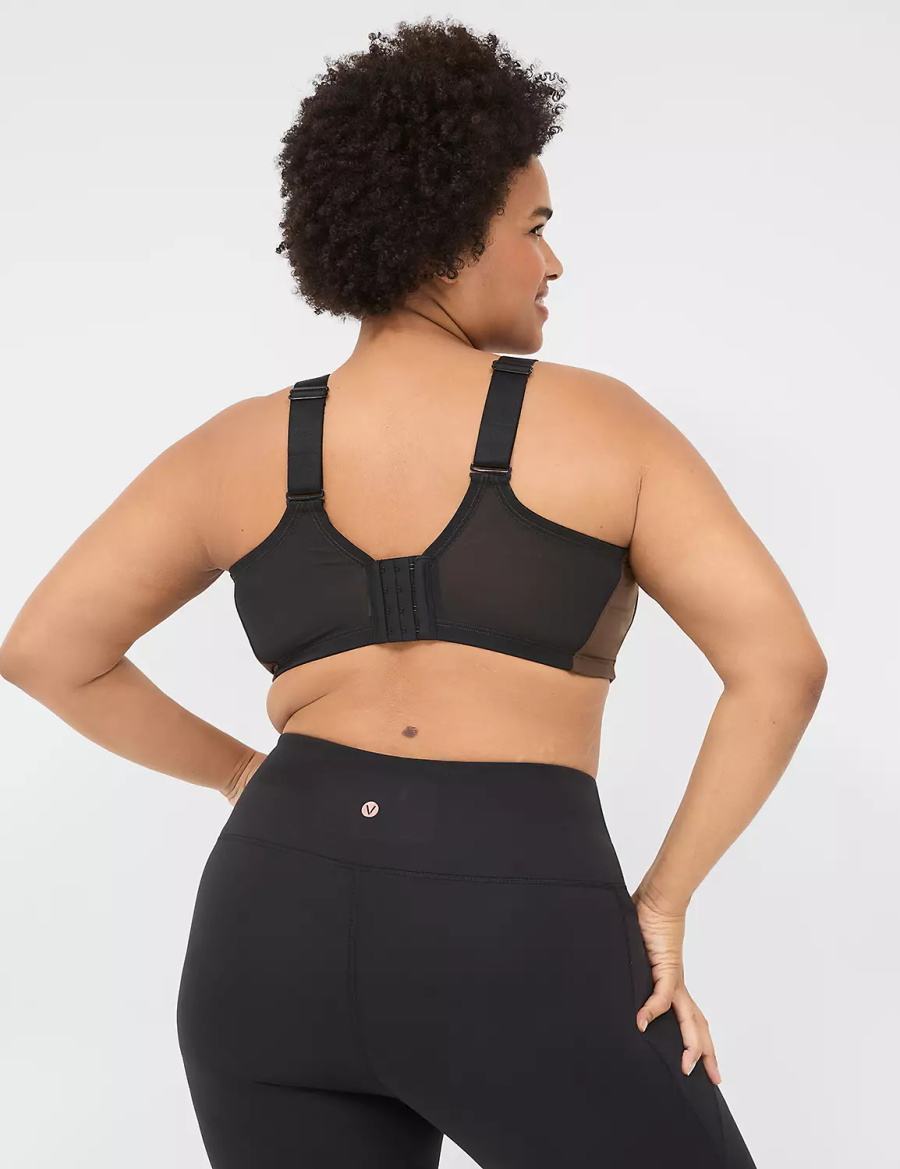 Dámské Sportovní Podprsenka Lane Bryant LIVI Wireless Medium-Impact Wicking Tmavě Hnědé | VXB3833PM