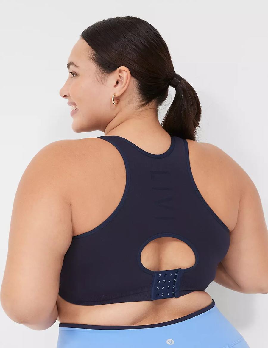 Dámské Sportovní Podprsenka Lane Bryant LIVI Wireless Medium-Impact Seamless Blankyt | MKD35UJ