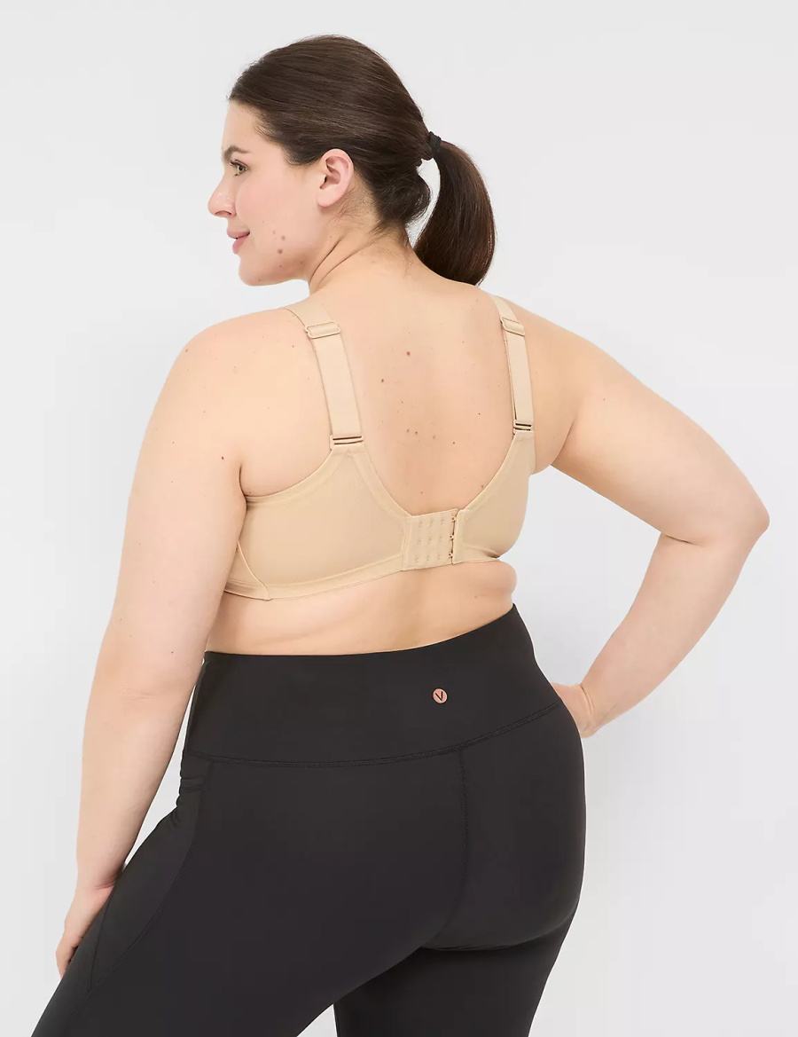 Dámské Sportovní Podprsenka Lane Bryant LIVI Wicking Medium Impact NW Béžový | JWY5046BL