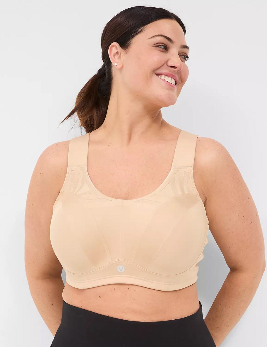 Dámské Sportovní Podprsenka Lane Bryant LIVI Max Support Wicking Underwire Béžový | YQY3351UY