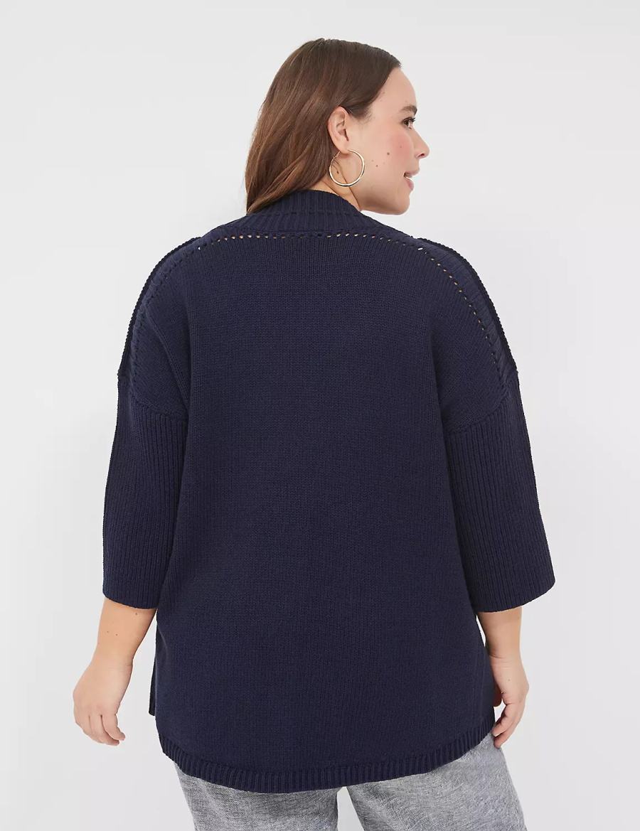 Dámské Svetry Lane Bryant 3/4-Sleeve Open-Front Shrug Blankyt | OCJ199UR