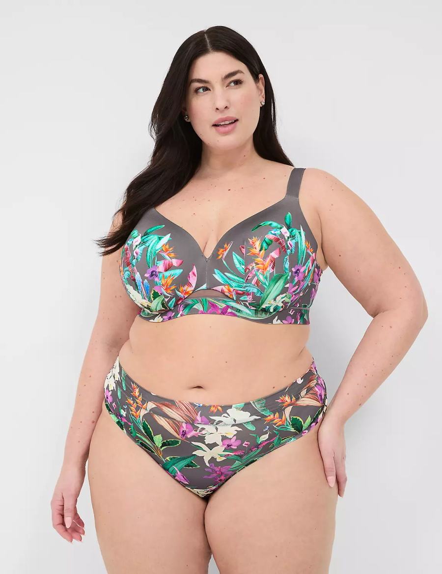 Dámské Tanga Kalhotky Lane Bryant Comfort Bliss Zelene Viacfarebný | GJH4929II