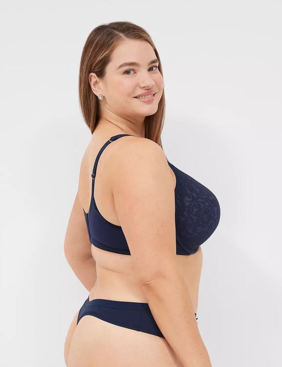 Dámské Tanga Kalhotky Lane Bryant Cotton With Lace Waist Blankyt | UDD6240OU