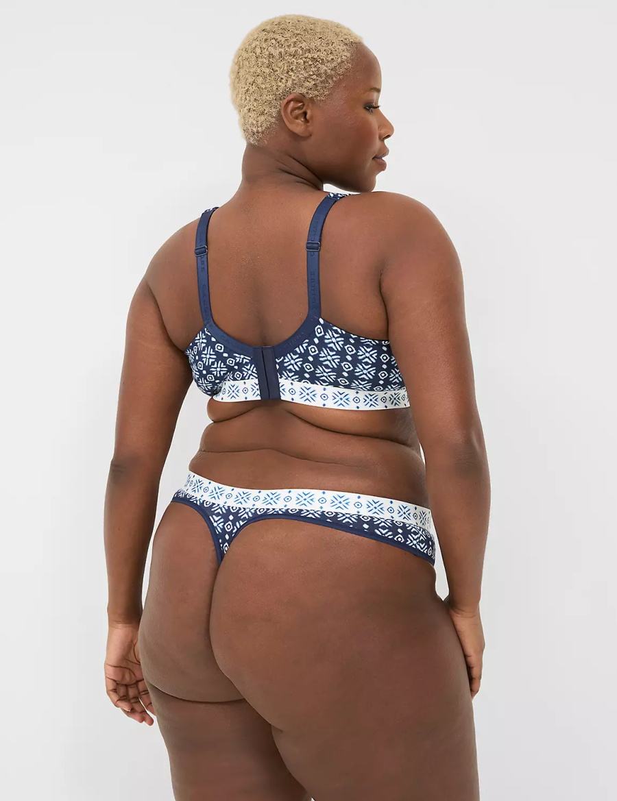 Dámské Tanga Kalhotky Lane Bryant Cotton With Wide Waistband Blankyt | YPI2652AX